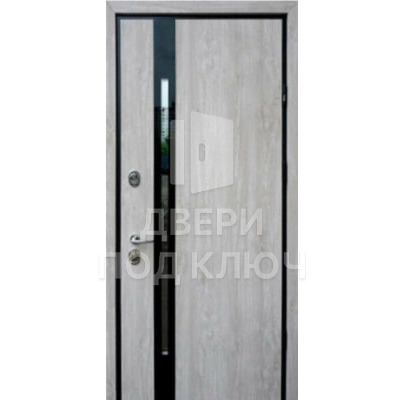 Элитная входная однопольная дверь со стеклопакетом в гостиницу ДПК-11490
